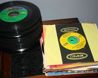 There is a large selection of 45 records