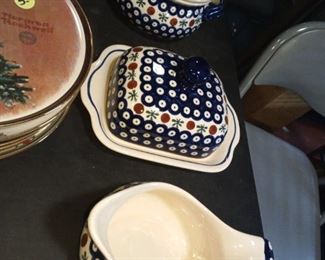Polish pottery dishes