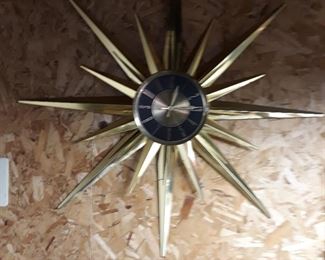 Retro walby starburst clock. Some point still have original plastic on