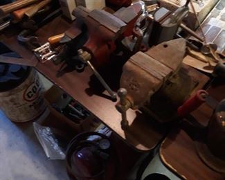 Number of anvils and tools