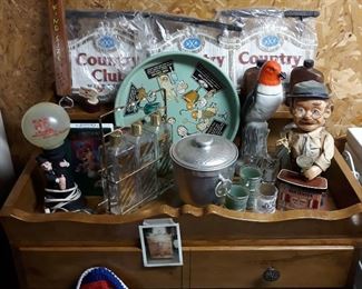 Bar items retro . Charlie toy works