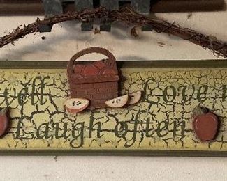 Live Well Love Much Laugh Often Wall Plaque