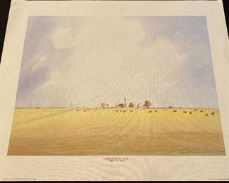 Local Artist Richard Lewis Prints Made for Corpus Christi National Bank, Farm & Ranch Scene