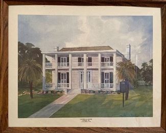 Local Artist Richard Lewis Prints Made for Corpus Christi National Bank, Centennial House