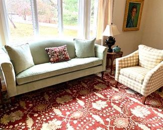 Ethan Allen  Camelback Sofa, bench cushion