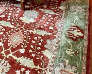 Another fabulous rug - burgundy and sage.