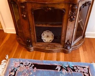 Gorgeous antique cabinet. Chinese rug