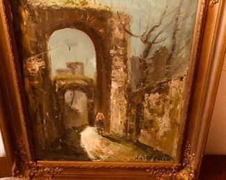 One of many signed vintage art work pieces