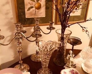 Sterling candelabra pair
