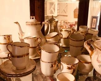 China sets and pieces throughout the house