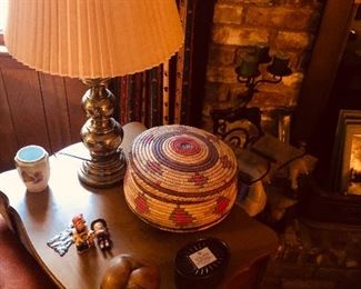 The den has many interesting pieces