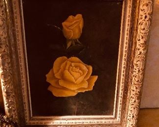 Beautiful antique oil of a rose