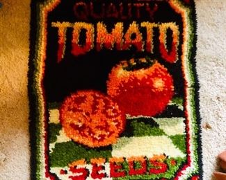 Small hooked rug with great colors