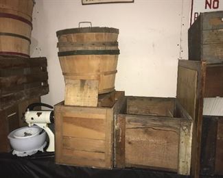 FRUIT BASKETS, WOODEN BOXES
