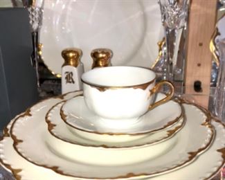 Haviland China service for 9 with additional pieces.  