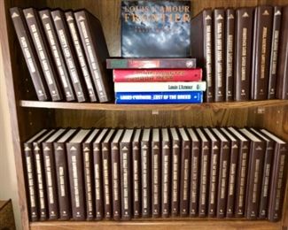 complete collection of hardback Louis Lamoure western novels.