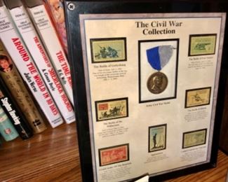 framed stamp collection 