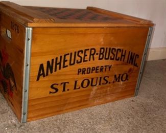 Anhwuser-Bush wood box