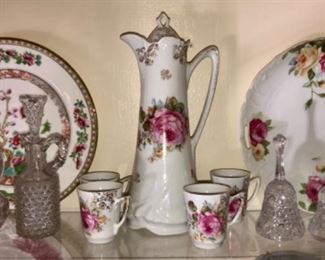 Victorian China and glassware items. 