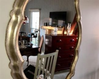 Silver leaf chippendale style mirrors 