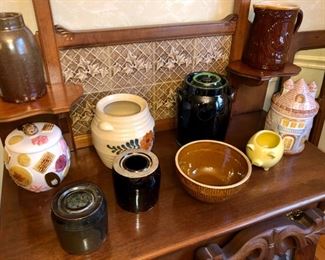 Collection of antique pottery