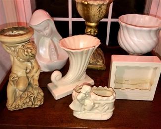 collection of pottery planters