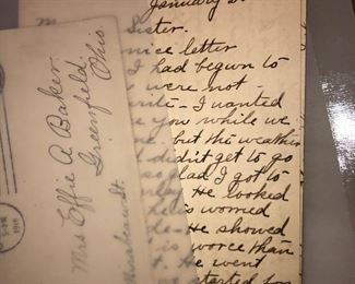 1918 handwritten letter and envelope 