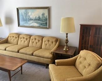 Sofa, chair, end tables