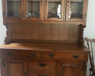 Solid wood hutch