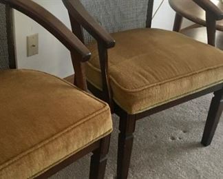 Padded wood side chairs