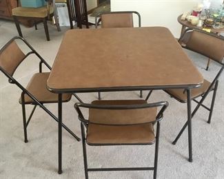 Card table 4 chairs