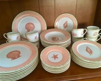 Seashell pattern china service for 8