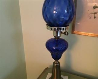 Cobalt blue lamp.