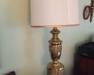 Brass lamp.
