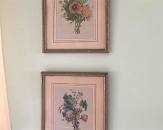 Matching floral prints.