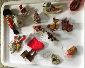 Vintage Christmas ornaments.