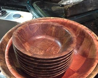 Wooden bowls.