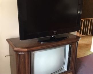 New TV and old TV.