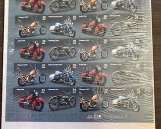Motorcycle stamps.