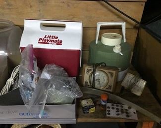 Coolers and Vintage items from the attic.