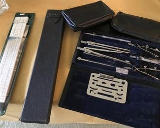 Vintage surveying items.
