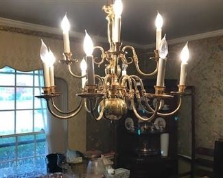 Brass Chandelier.