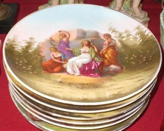 set of Angelica Kauffman decorated plates