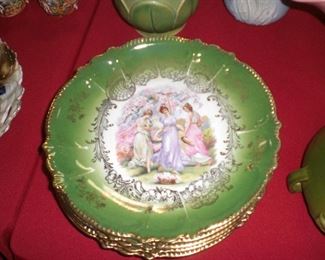 set of Angelica Kauffman decorated plates