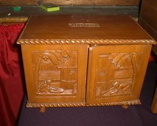 South Pacific carved wood jewelry box
