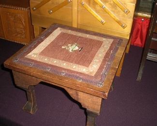 needlepoint footstool