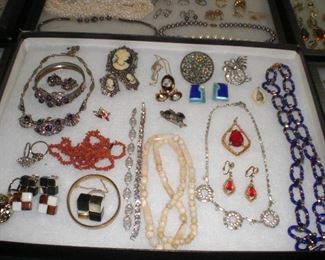 trays of costume jewelry