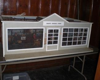 Grant's General Store diorama with figures and miniatures