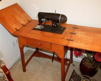 Vintage Kenmore sewing machine with desk