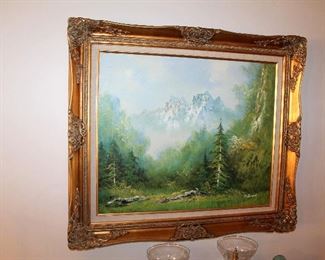 Large framed original oil painting
